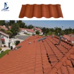 Wholesale Colorful Stone Metal Tile 0.35mm Thickness Color Coating Roofing Tile