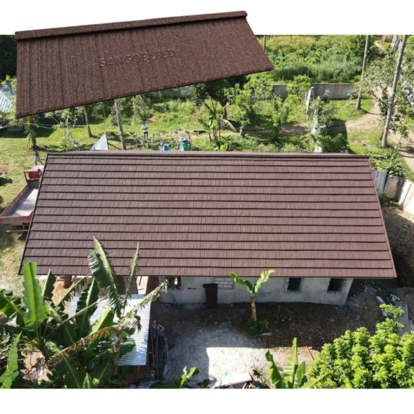 Wholesale-Price Durable Construction Material Woodgrain Roofing Shingle Stone Coated Metal Roof Tile