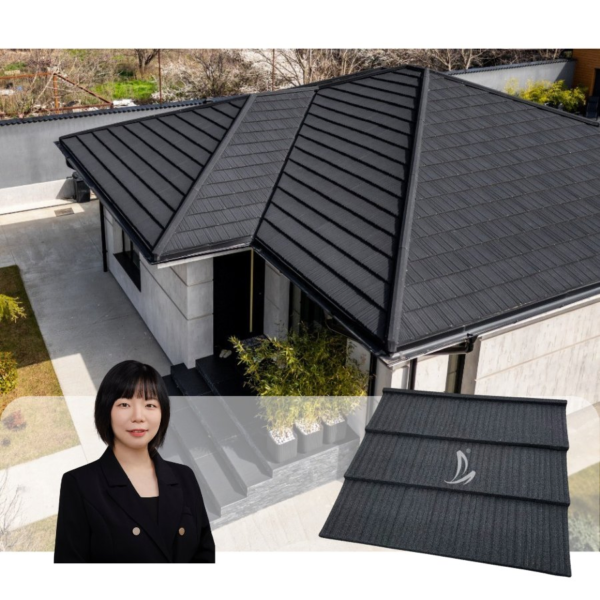 Wholesale-Price Durable Construction Material Woodgrain Roofing Shingle Stone Coated Metal Roof Tile