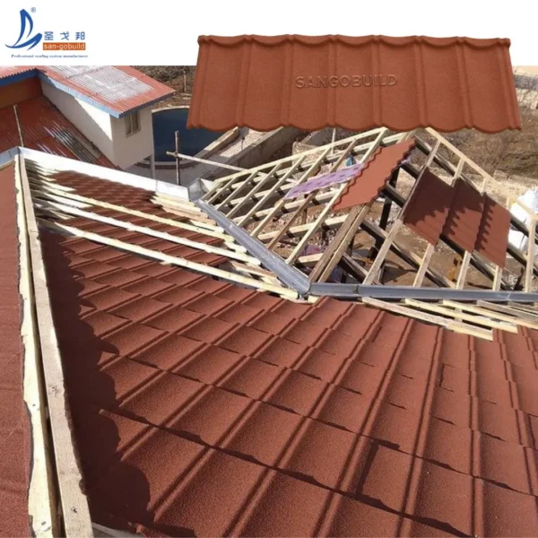 Wholesale Prices Bond Tile Roofing Building Materials Aluminum Zinc Sheet Stone Coated Roof Tile